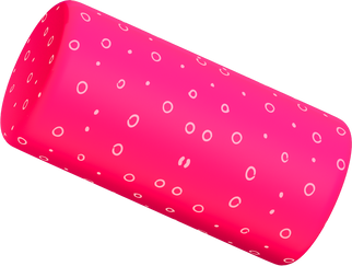 Vibrant Blocky 3D Shape Textured Cylinder
