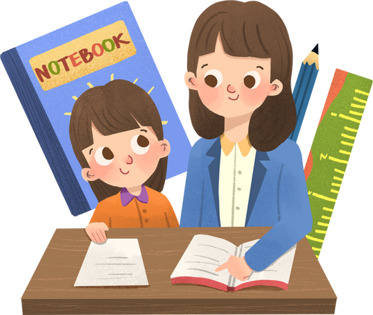 Teacher Teaching a Student