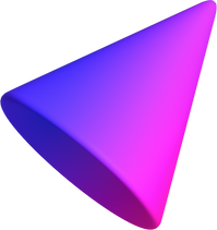 Vibrant Blocky 3D Shape Gradient Cone